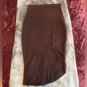 Black asymmetrical skirt